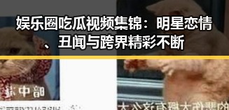 娱乐圈吃瓜视频集锦：明星恋情、丑闻与跨界精彩不断